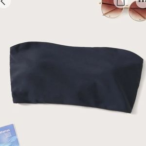 Lace up back Bandeau Bikini Top